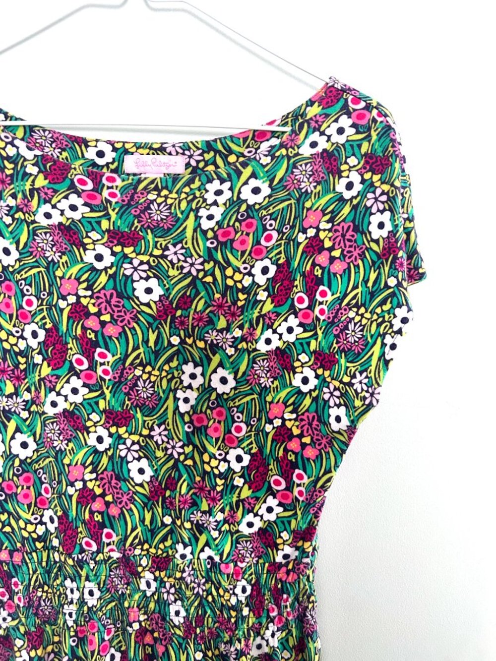 Lilly Pulitzer Colorful Floral Shift Dress Short Sleeve Summer Resort Outfit XS